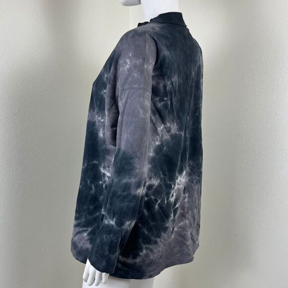 Free People Womens Size S Be Free Tie Dye Tee Charcoal Combo Cotton Crew Shirt - Picture 7 of 15